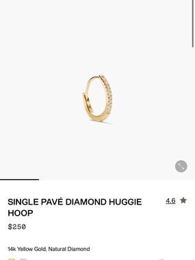 Mejuri Gold Pavé Diamond Huggie Hoop